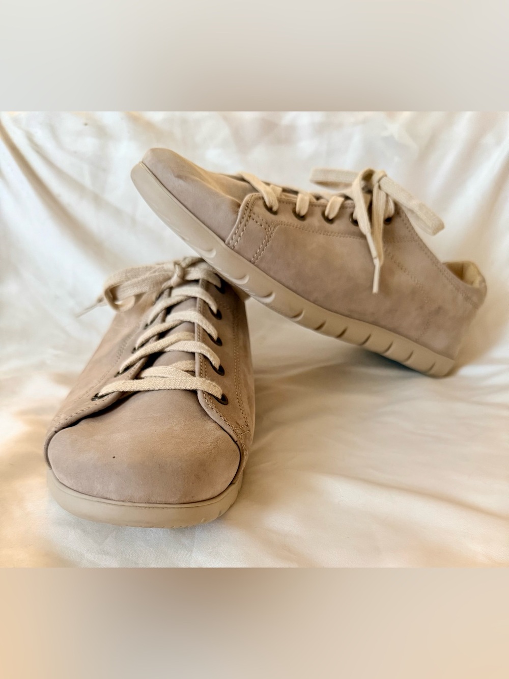 SAS Z1829* Womens Desert Taupe Leather Lace-Up Solstice II Sneakers Size 9.5W